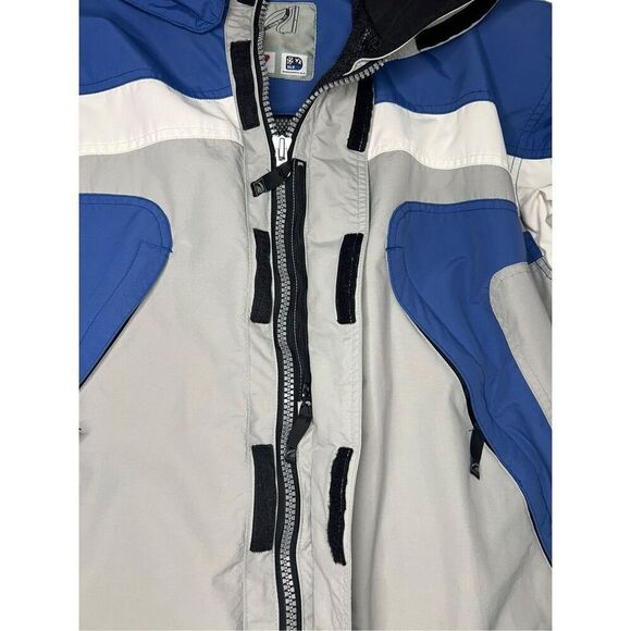 K2 Outerwear Men’s Large Cyclone Skiing Snowboarding Jacket Blue Hooded Zip - Picture 5 of 10